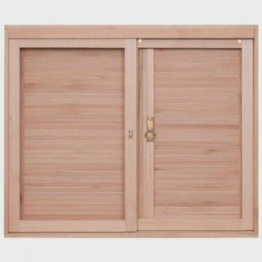 Imagem de Janela de Madeira Veneziana 100x80cm Com Caixilho 12cm ewk 200 Rondosul