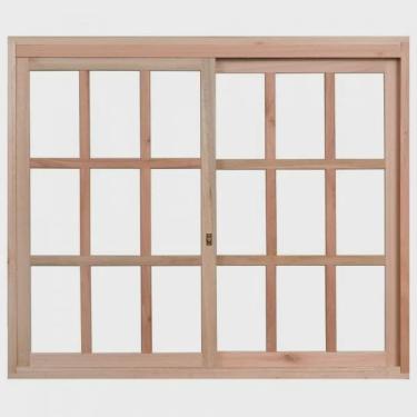 Imagem de Janela de Madeira de Correr 100x150cm Com Caixilho 9,4cm ewk 390 Rondosul