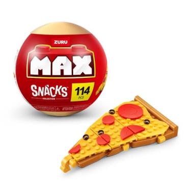 Imagem de Blocos de Montar Max Premium Snacks - Pizza 114 pçs