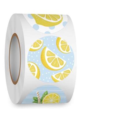 Imagem de Louise Maelys 500 peças de adesivos de limão para copos - 4 padrões de limão, à prova d'água, etiquetas perfeitas para barracas de limonada, lembrancinhas de festa, guloseimas caseiras, xícaras