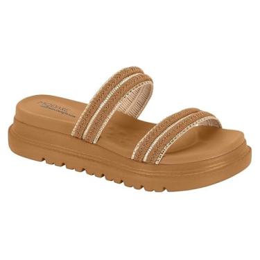 Imagem de Modare, SANDÁLIA PAPETE FEMININA MODARE 7200.103 SLIDE PLATAFORMA LEVE Cor:Camel;Tamanho:37