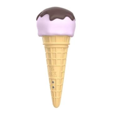 Imagem de Vibrador Recarregável Formato Sorvete 10 Vibrações Orgasmo Rápido Prazer Discreto