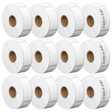 Imagem de 12 rolos de substituição de etiquetas térmicas de 2,5 cm x 2-1/20.3 cm para Dymo 30336, compatível com DYMO LabelWriter 4XL, 450, 450 Duo, 450 Turbo, 450 Twin Turbo, Não serve para 5XL e 550