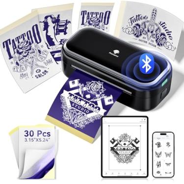 Imagem de Phomemo TP31 Mini Impressora de Estêncil de Tatuagem Bluetooth,com 30 Folhas de Transferência-Portátil e Fácil de Usar,Ideal para Entusiastas/Iniciantes,Compatível com Smartphone,Tablet-Substitua M03