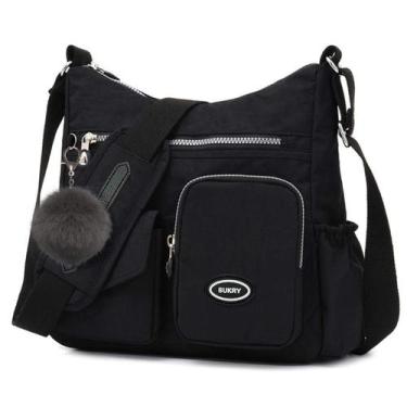 Imagem de Bolsa transversal SUKRY Nylon para mulheres impermeável preta