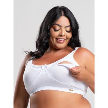 Imagem de Sutiã Básico Amamentação Maternidade sem Bojo Plus Size Confortável Gi