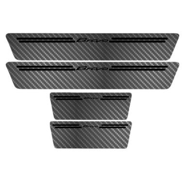 Imagem de Kit Soleira Protetora Porta Premium Black Carbono - Bravo - Jhow Adesi