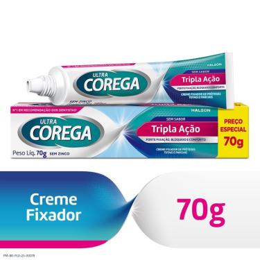 Imagem de Creme Fixador de Dentadura Ultra Corega Tripla Ação 70g