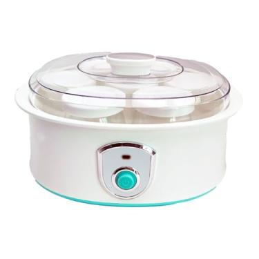 Imagem de YWJLQH Fabricante de iogurte elétrico, fabricante de queijos de controle de tempo, DIY profissional multifuncional com potes, máquina de iogurte para cozinha
