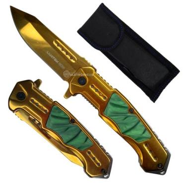 Imagem de Canivete Compacto, Resistente e com Clip de Cinto, Trava e Capinha SLK