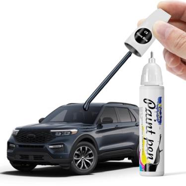 Imagem de XTryfun Tinta de retoque azul pedra C8 compatível com Ford, reparo de arranhões de carro faça você mesmo, tintas automotivas, reparo rápido e fácil de arranhar para escapar/explorador/expedição