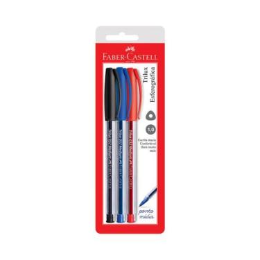 Imagem de Caneta Esferográfica Faber-Castell Trilux 0.7mm Colors com 3 Unidades 