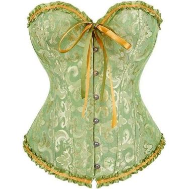 Imagem de Corpete Corset Espartilho Cinta Modela Cintura Floral - Modas Fagundes