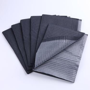 Imagem de SUTOKAKA 50 Peças De Tapete Mesa Descartável Para Nail Art, Toalhas Pretas Dobráveis Prática Acrílico, Babadores Impermeáveis 3 Camadas Tatuagem, Almofadas Limpas, Suprimentos Salão Manicure