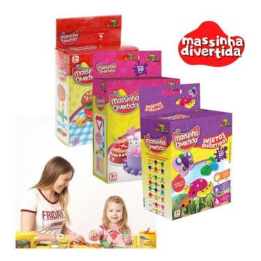 Imagem de Massinha Divertida Play Infantil Lanche Animais Bolinho Personagem Fes