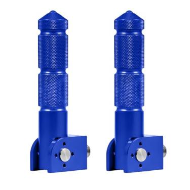 Imagem de povtii 2 Peças De Apoios Pés Dobráveis Para Motocicleta, Passageiro Motocicleta Elétrica 90 Graus, Suportes Apoio Universais Bicicleta 8 Mm (Azul)