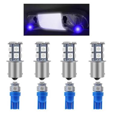 Imagem de GLOFE 8 peças de lâmpadas LED de mapa interior azul compatíveis com Ford F-150 F-250 Bronco 1987-1996