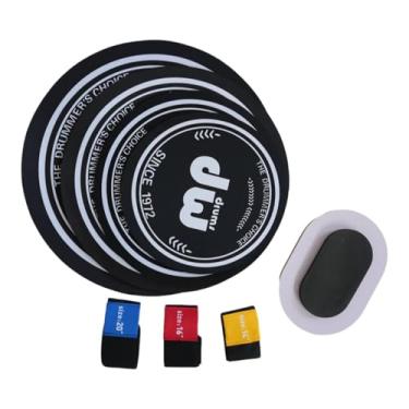 Imagem de Almencla Almofadas silenciadoras para bateria de 10, 12, 14 e 16 polegadas, conjunto de almofadas silenciadoras para prática interna e externa, abafadores de, com 3 Surdinas para Pratos