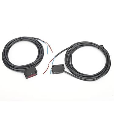 Imagem de Faixa de Detecção de 15m Sensores Quadrados de Interruptor Fotoelétrico E3Z-T81 DC 12-24V, Baixo Consumo de Energia, Cabo Longo para Portas de Carro, Garagens, Prevenção de