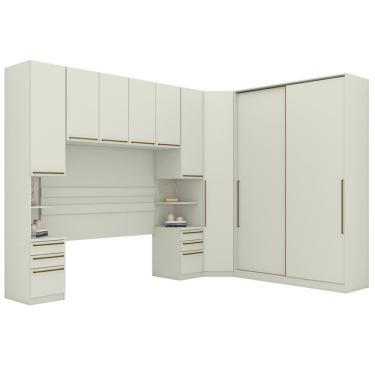 Imagem de Quarto Casal Modulado 5 Pecas Seletto Areia Henn Areia