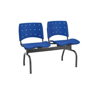 Imagem de Longarina Ergoplax 2 Lugares Azul - Plaxmetal