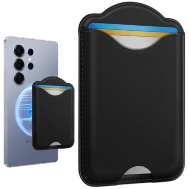 Imagem de Shorogyt Compatível com porta-cartão magnético Magsafe – carteira de telefone para Samsung Galaxy S25 Series, para iPhone 17/16/15/14/13/12 série para mulheres e homens para Mag RFID Magnet Fit 3