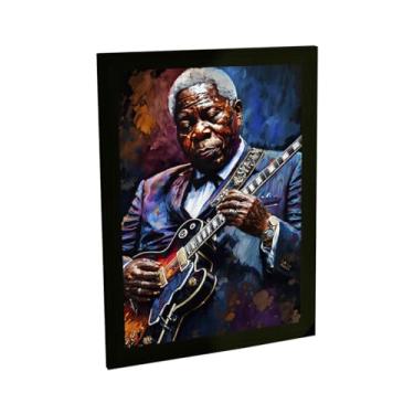 Imagem de Quadro Decorativo Blues Guitarra Ilustração Decoração Poster Quarto Sala