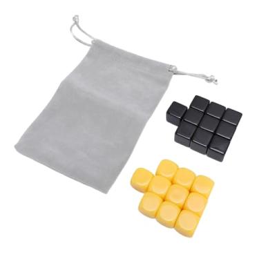 Imagem de Cffuvros 20pcs 16 mm DICE VOID Conjunto, cubos de resina acrílica de 6 lados para redação de bricolage, educação de jogos de tabuleiro, prova de impacto plástico com sacola de