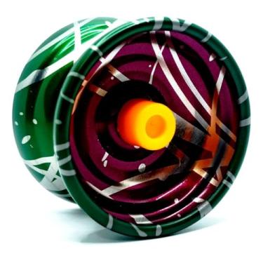 Imagem de Ioiô De Rolamento 7 Esferas De Aluminio (yo-yo, Io-io,ioio) (Verde com Lilás)