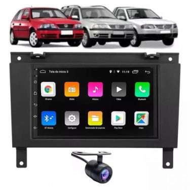 Imagem de Central Multimidia Android Auto Parati G3 Moldura + Câm Preto - First 