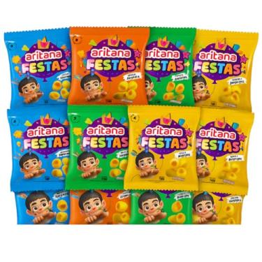 Imagem de Kit 25 Salgadinhos Sortidos de 15g Cada Requeijão Bacon Cebola Queijo