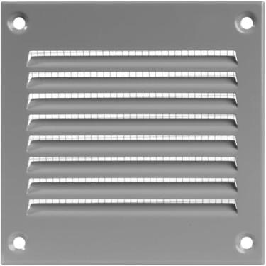 Imagem de Vent Systems Grade de retorno de ar de metal cinza de 10 x 10 cm com tela de proteção de pragas embutida cobertura de ventilação HVAC para reforma residencial cobertura de duto de ventilação 100 x 100 mm