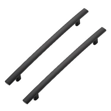 Imagem de Ravinte Decor Pacote com 15 puxadores de armário com orifício central de 15,88 cm – Puxadores curvos de gaveta preta para armário de cozinha, puxadores sólidos para armário de cozinha, armário, gaveta, armário, arco, ferragem