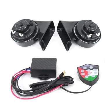 Imagem de CIADAZ 12v 10 som à prova d'água musical eletrônico buzina de ar kit de substituição controlador regulador monitor caracol trombetas sirene elétrica alarme