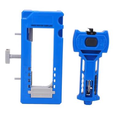 Imagem de Zerodis Kit de Dobradiça e Instalação Porta Azul Ferramentas Completas de Encaixe de Bloqueio para 1 3/8in ou 1 3/4in Portas