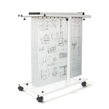 Imagem de Gelacie Suporte de planta móvel ajustável, altura e profundidade, organizador de plantas, suporte vertical para arquivos, mapas, pôsteres e desenhos, suporte de exibição para escritório em casa e