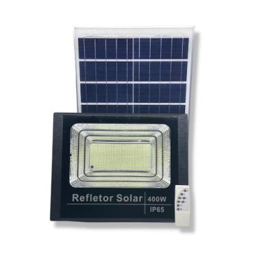 Imagem de Refletor Solar Led Holofote 400w Placa Solar Controle, sustentavel, fo
