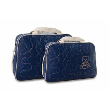 Imagem de Kit Bolsa Saída Maternidade Viagem 2 pçs Mave Baby, Marinho