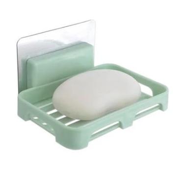 Imagem de Saboneteira com Ventosa Fixação Segura - Design em Folha Natural para Banheiro, Viagem e Bebê | Porta Sabonete com Dreno Automático e Base Antiderrapante(2,Verde)