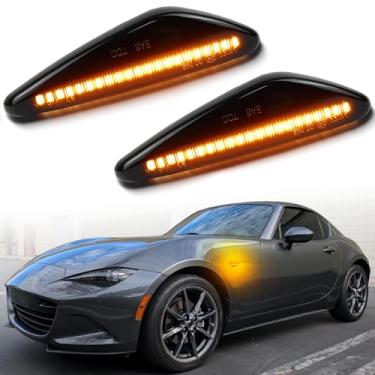 Imagem de ZDEERAOTO Kit de luzes de LED para para-choque dianteiro LED para Mazda MX-5 Miata 2016-2023, Mazda RX-8 2016-2023, lente fumê aranha Fiat 124 2009-2012, 2017-2020, 2 peças