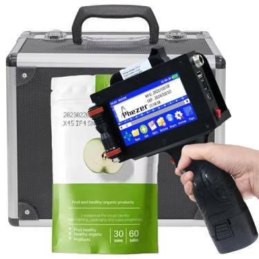 Imagem de Phezer Impressora Jato De Tinta Portátil P16-1, Altura De Impressão De 1 Polegada Com Tela De 4,3" E Cartucho De Tinta Solvente, Máquina De Codificação Inteligente Portátil Para Data/Hora De Validad