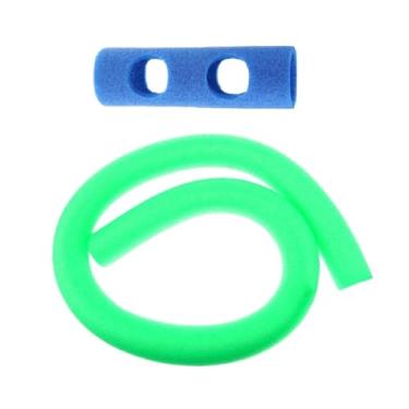 Imagem de Colaxi Vara de flutuação de macarrão de piscina flexível e grossa para crianças e adultos brinquedo aquático de natação macarrão com conector, Verde
