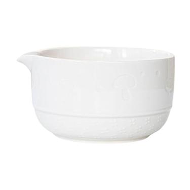 Imagem de ＫＬＫＣＭＳ Tigela japonesa Matcha 450ml, esmalte elegante, tradicional Chawan, ferramenta para fazer chá japonês, presente, tigelas de chá de porcelana com bico, Branco