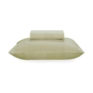 Imagem de Karsten Jogo de Cama Matiza Verde Chá Solteiro 100% Algodão 160 Fios 2 Peças