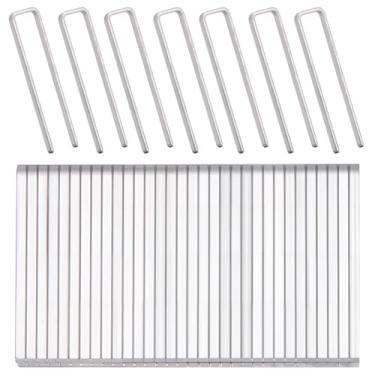 Imagem de CREATCABIN Kit de reparo de obturador de plantação 80 peças de substituição de persianas grampos haste de inclinação de janela operável plantação prata faltando metal persiana interna grampos