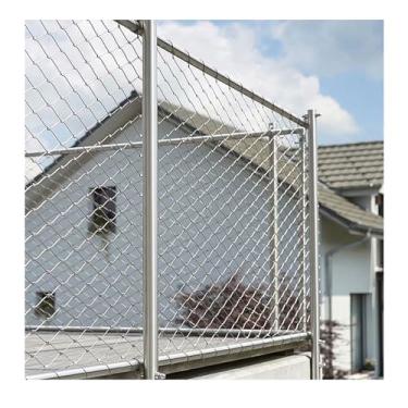 Imagem de Rede De Segurança De Varanda De Malha De Corda De Aço Inoxidável Flexível Cerca De Gaiola De Zoológico Rede De Proteção De Corda De Aço De Escada Rede, H1.8xL15m/H5.90xL49.21ft
