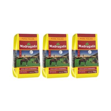 Imagem de 3 Erva mate Chimarrão MADRUGADA PURA FOLHA Moagem Grossa 1kg