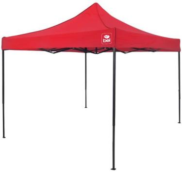 Imagem de Tenda Gazebo Dobrável Pagoda 3m x 3m Oxford Vermelha Bel, 3m x 3m