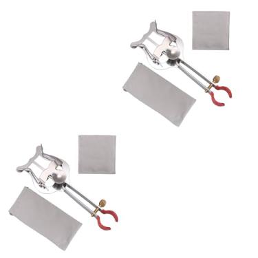Imagem de Yibuy 2 peças de clipe profissional para partituras de lira para trompete 2,2 a 1 cm, prata