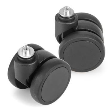 Imagem de Domiella Pacote com 2 rodas de substituição de bagagem, rodas giratórias universais, kit de reparo de rodas de carrinho de viagem de borracha, OD 50 mm